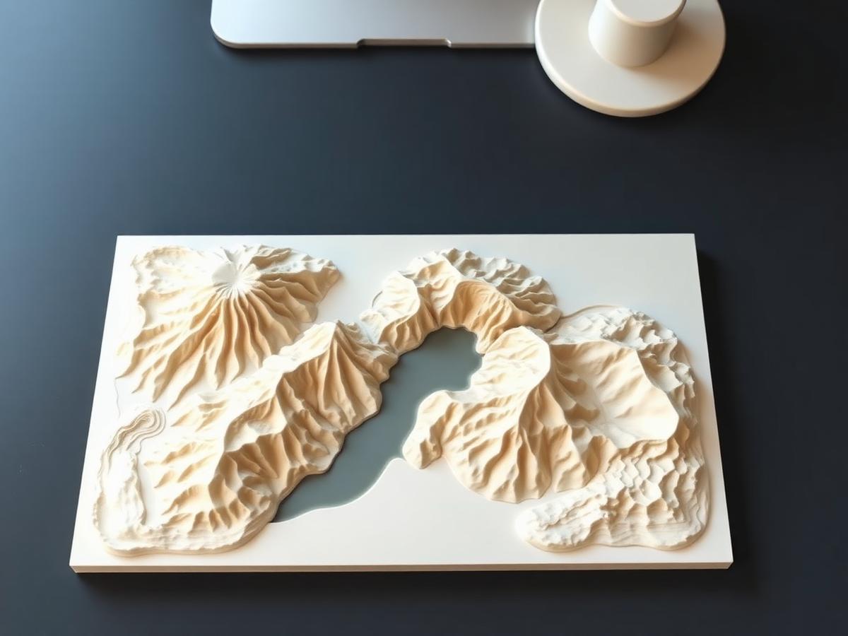 Fjordmodell i 1:15 000